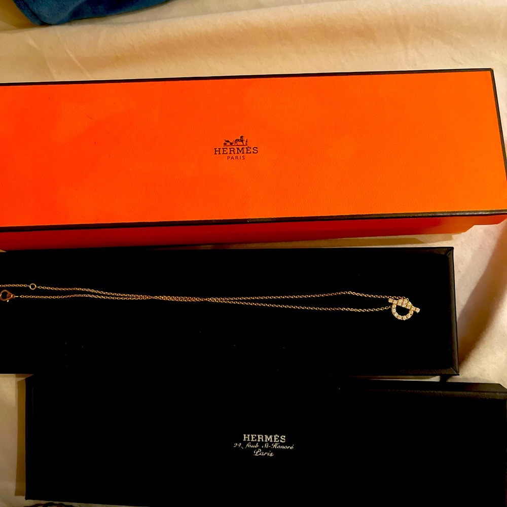 Hermes necklace 18k Rose gold